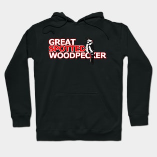 jz.birds Great Spotted Woodpecker Bird Watching Design Hoodie